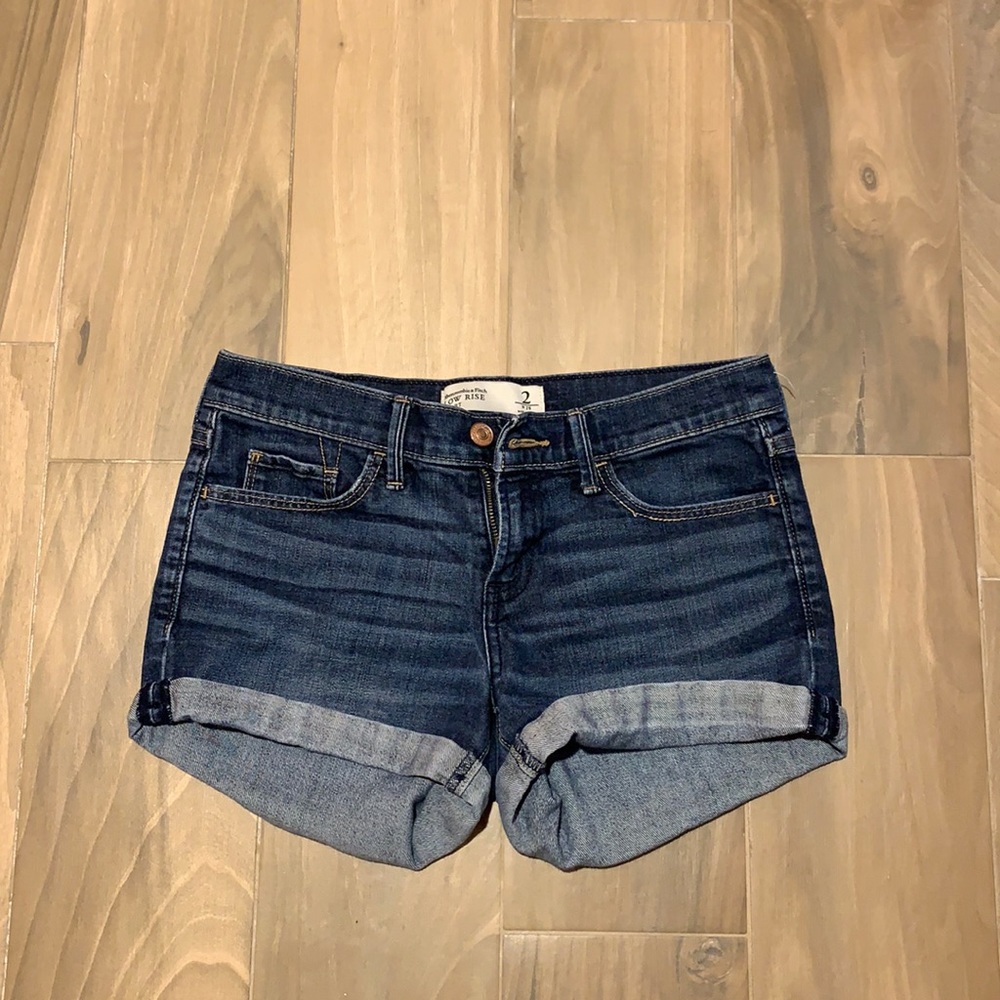 Abercrombie low rise denim shorts